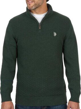 Men's Cable Knit 1/4 Zip Sweater - Cozy, Stylish Knitwear for Fall/Winter